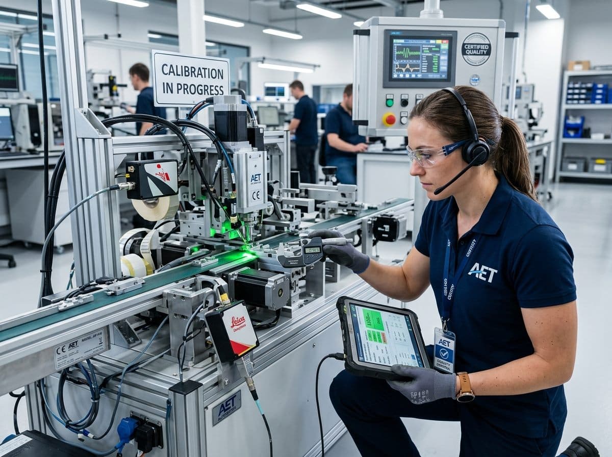 AXION PackTech precision quality control, laser inspection, and machine calibration